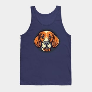 Cartoon beagle dog head Tank Top